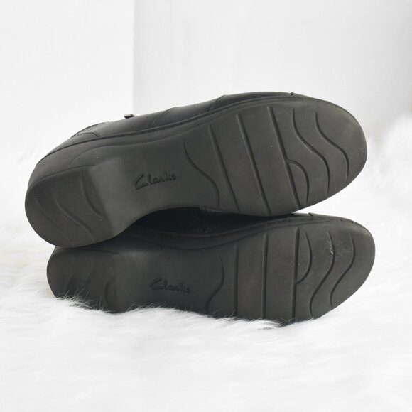 Clark’s Collection Channing Ann Leather Zip Comfort slip-on Loafers Size 8 - Picture 5 of 5